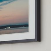 "Lake Lights" - Art Print in Lake Blue by Beth Scott Design - Frame Close-up