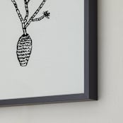 "Flower stems" - Art Print in Cream by Elliot Stokes - Frame Close-up