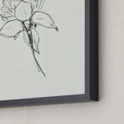 "Fuchsia 2 of 2 Diptych" - Art Print in off white / black by Miranda Mol - Frame Close-up