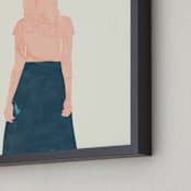"From Where I Stand" - Art Print in Indigo by Field and Sky - Frame Close-up