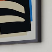 "Dual Perspectives 2" - Art Print in Soft Sand by Stefania Copertini - Frame Close-up