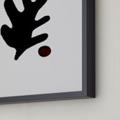 "Bold Floral II" - Art Print in Onyx by Iveta Angelova - Frame Close-up