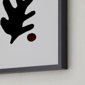 "Bold Floral II" - Art Print in Onyx by Iveta Angelova - Frame Close-up