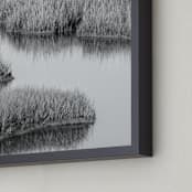 "Marshlands 2" - Art Print in Black & White by Elizabeth Pyle - Frame Close-up