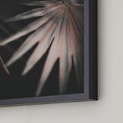 "Copper Ferns 2" - Art Print in Shimmering Copper by Alicia Abla - Frame Close-up
