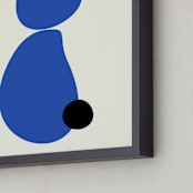 "Persevere" - Art Print in Lapis Lazuli by Beth Vassalo - Frame Close-up