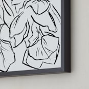 "Parrot Tulips" - Art Print in Black by Lynne Millar - Frame Close-up