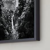 "Yosemite Falls I" - Art Print in Black and White by Matt Schriock - Frame Close-up