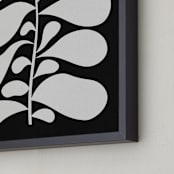 "Black Plant II" - Art Print in Chalkboard Black by Alisa Galitsyna - Frame Close-up