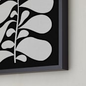 "Black Plant II" - Art Print in Chalkboard Black by Alisa Galitsyna - Frame Close-up