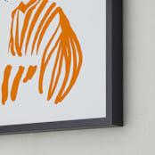 "Orange bloom" - Art Print in Mandarin Orange by Huda Lully - Frame Close-up