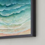 "Ombre Waves" - Art Print in Turquoise Sea by Honeybunch Studio - Frame Close-up
