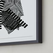 "Layers" - Art Print in Black and White by Jaime Derringer - Frame Close-up