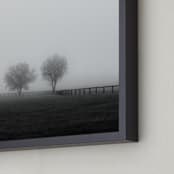 "Couple in the Fog" - Art Print in Morning Grey by Gabrial Reising - Frame Close-up