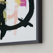 "Serendipity" - Art Print in soft peach by Ilana Greenberg - Frame Close-up