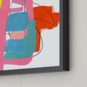 "Composition 2" - Art Print in Electric Cotton Candy by Jaime Derringer - Frame Close-up