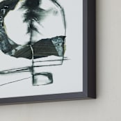 "Radiant Circuit" - Art Print in Charcoal by Misty Hughes - Frame Close-up