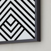 "Abstract simple geometric design" - Art Print in black and white by Anna - Frame Close-up