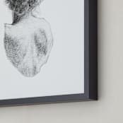 "Figure Drawing No.17" - Art Print in Graphite by Jess Blazejewski - Frame Close-up