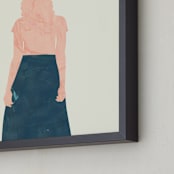 "From Where I Stand" - Art Print in Indigo by Field and Sky - Frame Close-up
