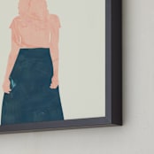 "From Where I Stand" - Art Print in Indigo by Field and Sky - Frame Close-up