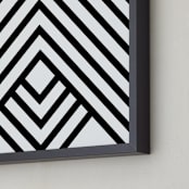 "Abstract simple geometric design" - Art Print in black and white by Anna - Frame Close-up