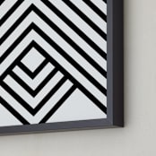 "Abstract simple geometric design" - Art Print in black and white by Anna - Frame Close-up