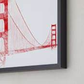 "Iconic" - Art Print in Ruby by Paul Berthelot - Frame Close-up