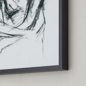 "Embrace" - Art Print in charcoal black by R studio - Frame Close-up