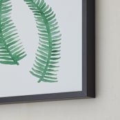"Painted Ferns" - Art Print in White by Katharine Watson - Frame Close-up
