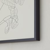 "Grass With Seeds" - Art Print in Black On White by Jorey Hurley - Frame Close-up