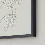 "Grass With Seeds" - Art Print in Black On White by Jorey Hurley - Frame Close-up