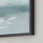 "Ice on the Lake" - Art Print in Ice Blue by Renee Anne Bouffard-McManus - Frame Close-up