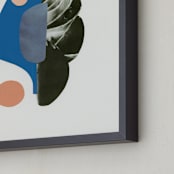 "Organic Curves II" - Art Print in Sky Blue by Field and Sky - Frame Close-up