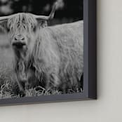 "Annie Moffat" - Art Print in Grey by Amy Carroll - Frame Close-up