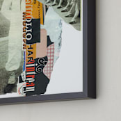 "Chorus Line Arnold" - Art Print in Taupe by Misty Hughes - Frame Close-up
