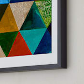 "Prismatic" - Art Print in Deep Forest by Emily Kariniemi - Frame Close-up