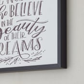 "The Beauty of Dreams" - Art Print in Mushroom by Grace Kreinbrink - Frame Close-up