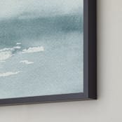 "Ice on the Lake" - Art Print in Ice Blue by Renee Anne Bouffard-McManus - Frame Close-up