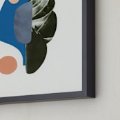 "Organic Curves II" - Art Print in Sky Blue by Field and Sky - Frame Close-up