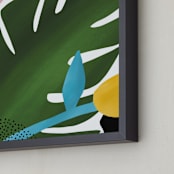 "Tropical Palm" - Art Print in Emerald by Jessica Corliss - Frame Close-up