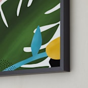 "Tropical Palm" - Art Print in Emerald by Jessica Corliss - Frame Close-up