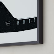 "River Stix" - Art Print in Snow by Robin Ott - Frame Close-up