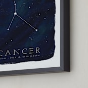"Zodiac Constellation Cancer" - Personalized Art Print in Galaxy by Ashley Presutti Beasley - Frame Close-up