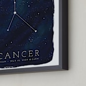 "Zodiac Constellation Cancer" - Personalized Art Print in Galaxy by Ashley Presutti Beasley - Frame Close-up