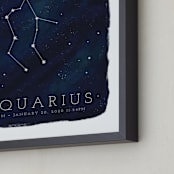 "Zodiac Constellation Aquarius" - Personalized Art Print in Galaxy by Ashley Presutti Beasley - Frame Close-up