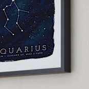 "Zodiac Constellation Aquarius" - Personalized Art Print in Galaxy by Ashley Presutti Beasley - Frame Close-up