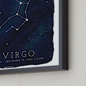"Zodiac Constellation Virgo" - Personalized Art Print in Galaxy by Ashley Presutti Beasley - Frame Close-up