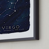 "Zodiac Constellation Virgo" - Personalized Art Print in Galaxy by Ashley Presutti Beasley - Frame Close-up