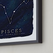 "Zodiac Constellation Pisces" - Personalized Art Print in Galaxy by Ashley Presutti Beasley - Frame Close-up